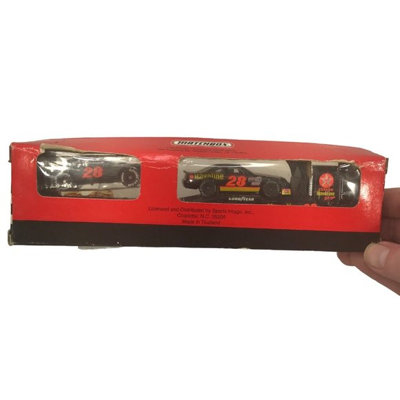 Matchbox 1993 Davey Allison #28 Havoline Tractor Trailer With Two Race Cars - Picture 2 of 11